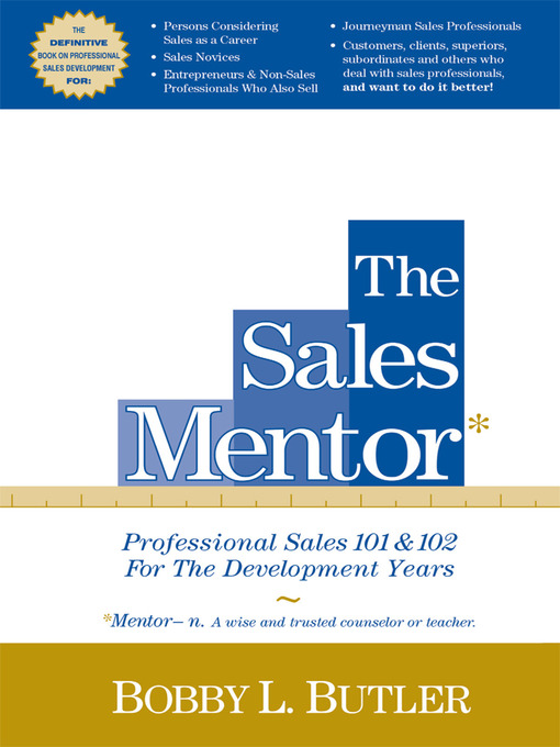 Title details for The Sales Mentor by Bobby L. Butler - Available